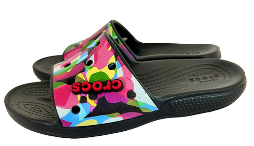 Crocs Classic Bubble Block Slide Sandal Bright Colorful Women's 6 Men's 4 Shoes - Picture 3 of 7