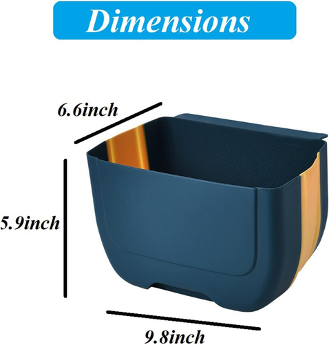 Hanging Kitchen Trash Can,Foldable Waste Bin for Kitchen,Hanging Folding Mini Tr - Picture 6 of 8
