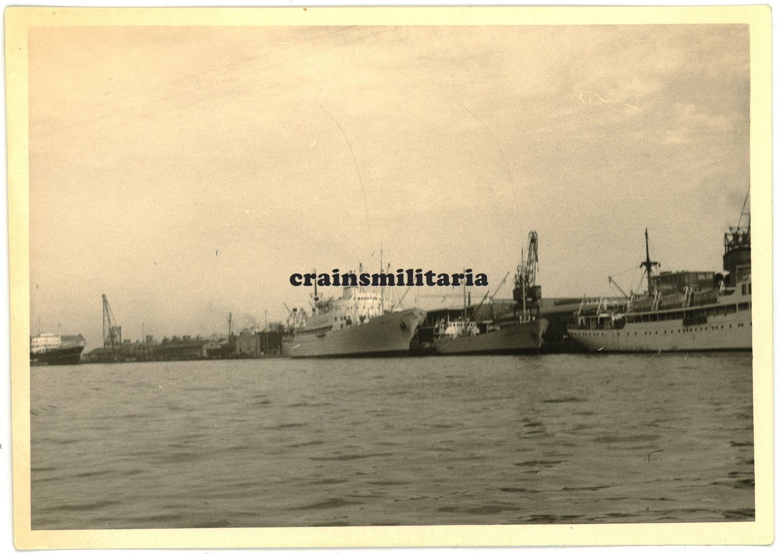 Orig. Foto barco español barco vapor en puerto España Mallorca