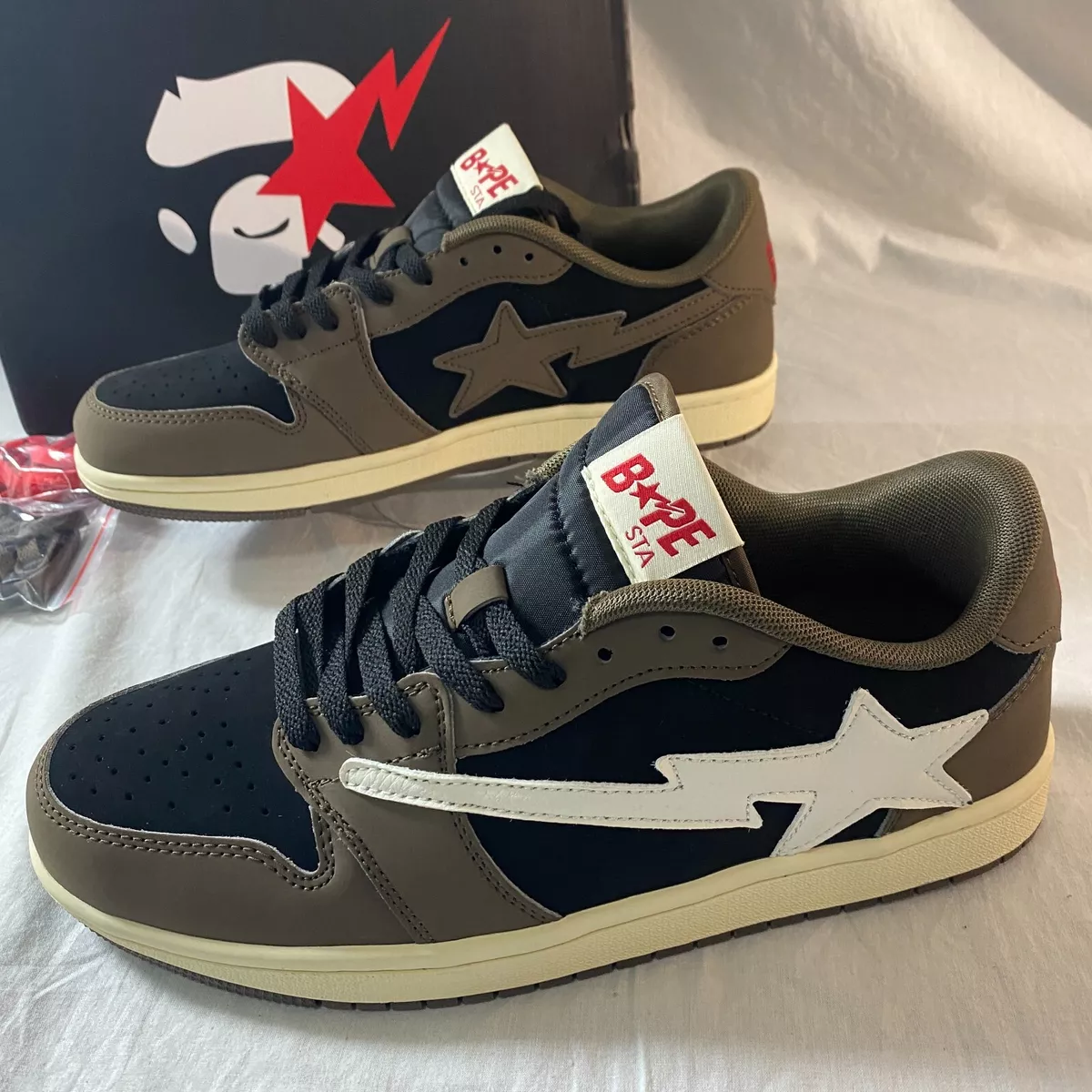 Indigo Studios LA V1 Mocha 11.5 Travis Scott Inspired Bapesta Brown Black  Custom