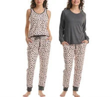 NWoT Live Love Lounge Women's 3 Piece Pajama Lounge Set Pink Size M $75 FFF030
