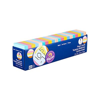 1000 Assorted Colors Blank Flash Cards 2x3 Inch for Study and ...