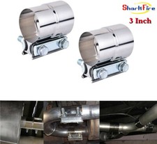 2pcs 3 Inch Stainless Steel Lap Joint Band Exhaust Clamp T304 3.0 Step Clamp