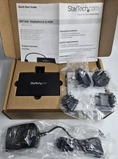 Startech Multi Stream Transport Hub; 3-Port Monitor Adaptor MSTDP123HD -NEW OPEN