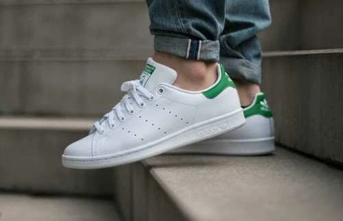 Nuove scarpe da ginnastica Adidas Stan Smith da uomo casual bianche verdi taglia US 10D