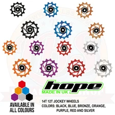Hope Derailleur Jockey Wheel 11T, 12T, 13T, 14T/12T - All Options - New