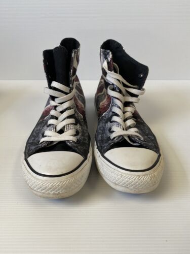 Converse high top hi top GRAFFITI GB UK UNION JACK FLAG SHOES Unisex UK 8 & 10 - Picture 2 of 6