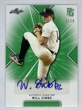 2021 LEAF PERFECT GAME AUTO WILL GIBBS GREEN PAPER 5/10
