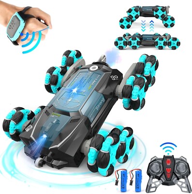 Ferngesteuertes Auto ab 6 8WD RC Stunt Drift Car mit Gestensensor Licht B1363