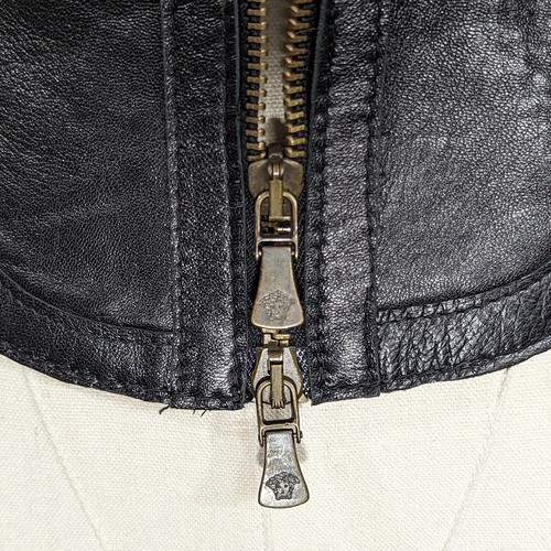 Giacca donna VERSACE Jeans Couture pelle pelliccia di coniglio Made in Italy - Foto 13 di 24