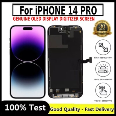 Original OLED Bildschirm für iPhone 14 Pro LCD DISPLAY DIGITIZER ERSATZ UK SCHWARZ