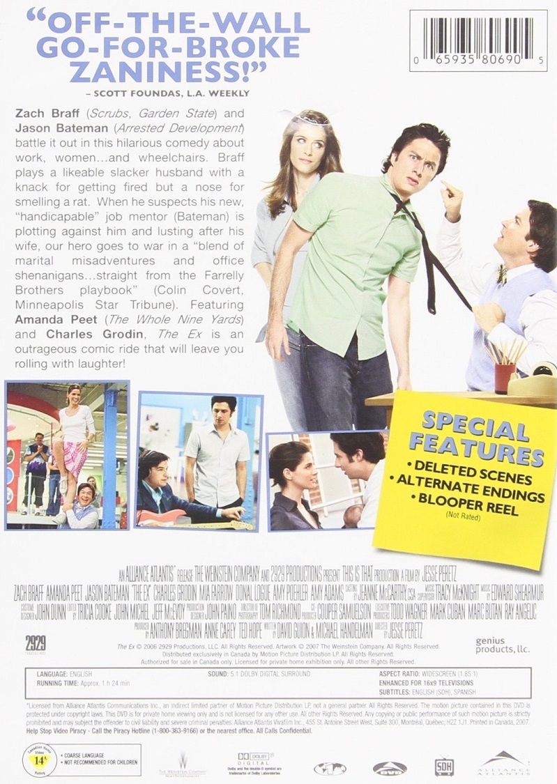 The Ex (DVD) Zach Braff, Amanda Peet, Jason Bateman NEW | eBay