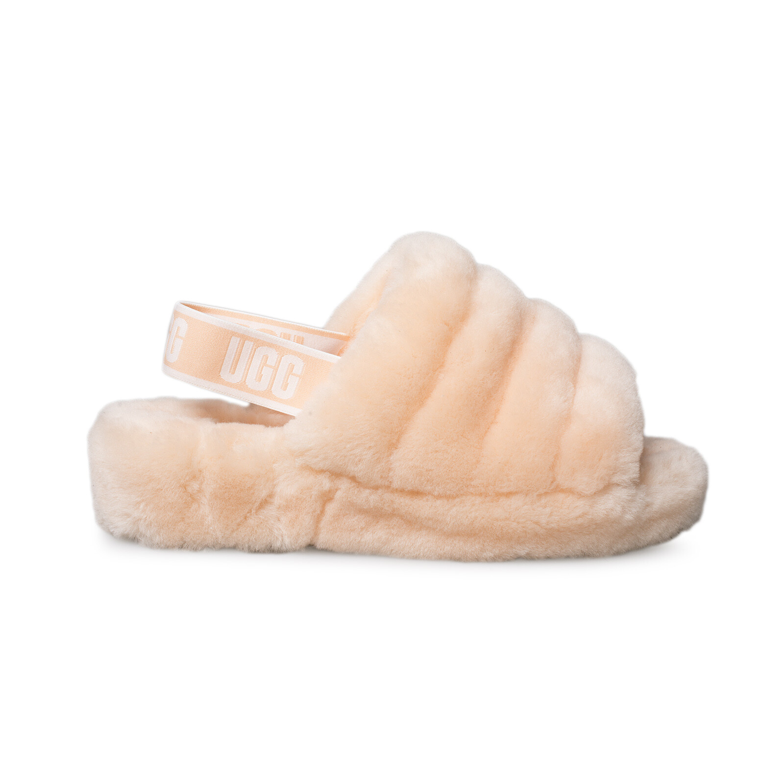 UGG FLUFF YEAH SLIDE SCALLOP SHEEPSKIN PINK WOMEN'S SLIPPERS SIZE US 9/UK 7  NEW 194715440234 | eBay