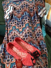 Bobbie Brooks Dress & Shoes Above Knee Soft Stretch Dress & Matching Shoes