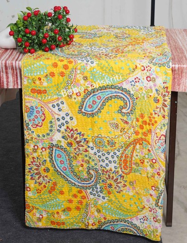 Indian Handmade Bedding Kantha Quilt Bedspread Bohemian Throw Cotton Blanket - Picture 18 of 57