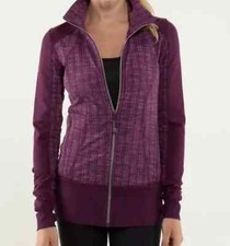Lululemon Nice Asana Full-Zip Jacket Women's Sz 6 by measurements W/Thumbholes