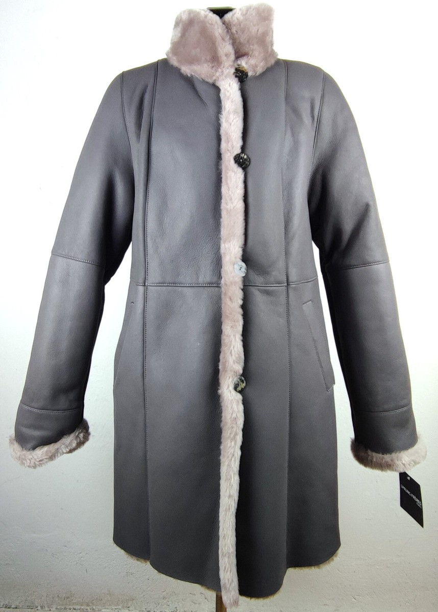 SPRUNG FRERES PARIS Lammfellmantel Damen Designer Leder Mantel Gr