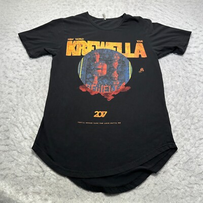 New World Krewella T Shirt Black Short Sleeve 2017 EDM Tour Womens Size Small S