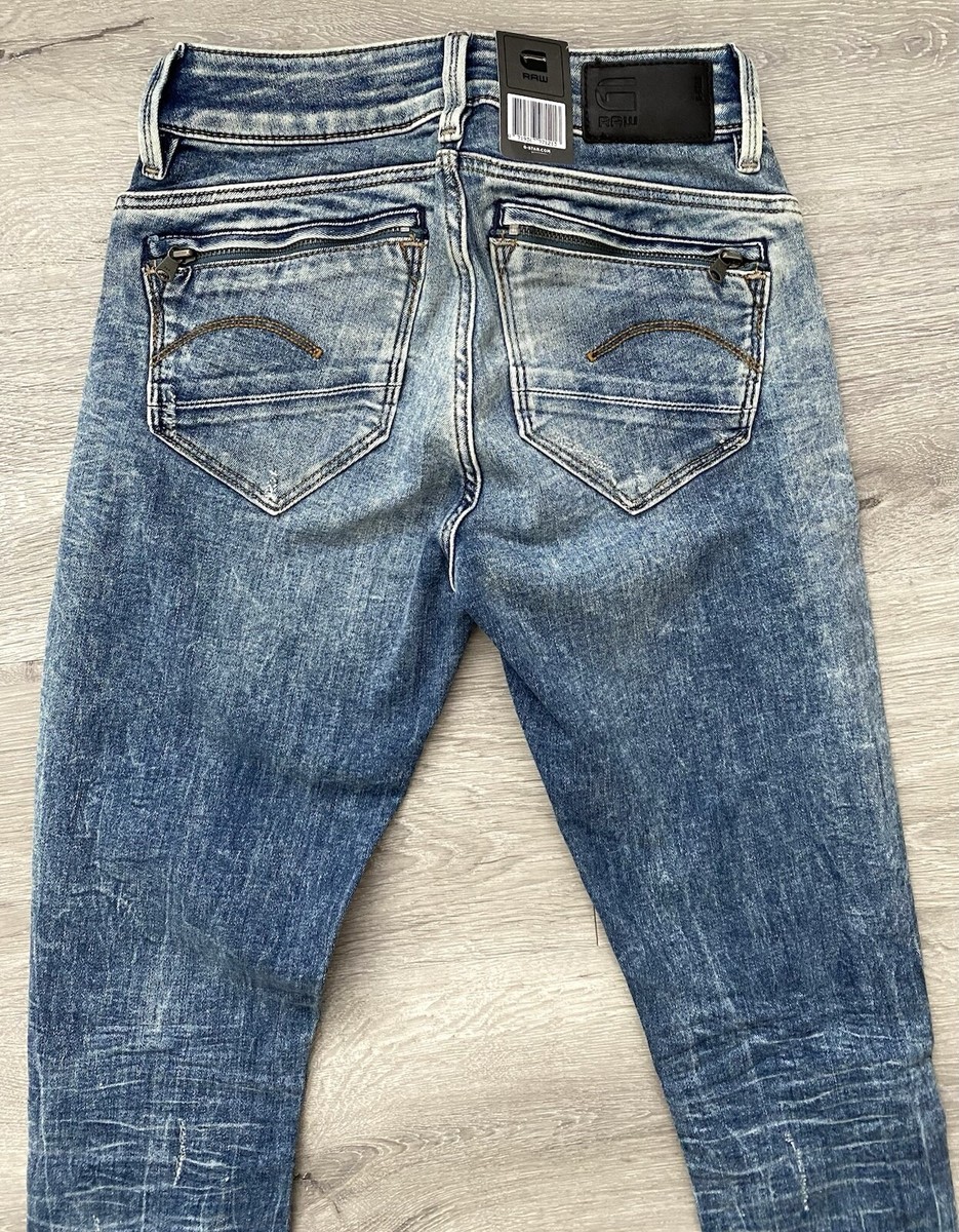 新品⭐️W24⭐️G-STAR RAW MIDGE ZIP MID SKINNY Midge Zip Mid-Waist Skinny Jeans | Dark blue | G-STAR® US