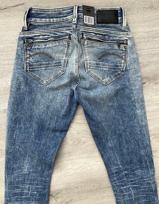 新品⭐️W24⭐️G-STAR RAW MIDGE ZIP MID SKINNY G-Star Raw Women's Midge Zip Mid Rise Skinny Fit Jeans