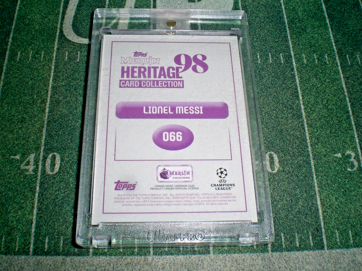 2022-23 Topps Merlin Heritage 98 UEFA Lionel Messi Green