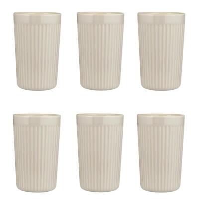 6er Set Cafe Latte Becher Mynte Latte Creme für 375ml  Steingut Ib Laursen