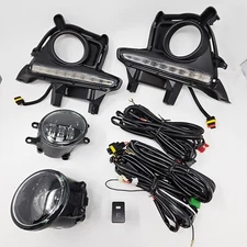 For 2014-2016 Toyota Highlander Dual Color LED Fog Light DRL Signal Bezel Wires