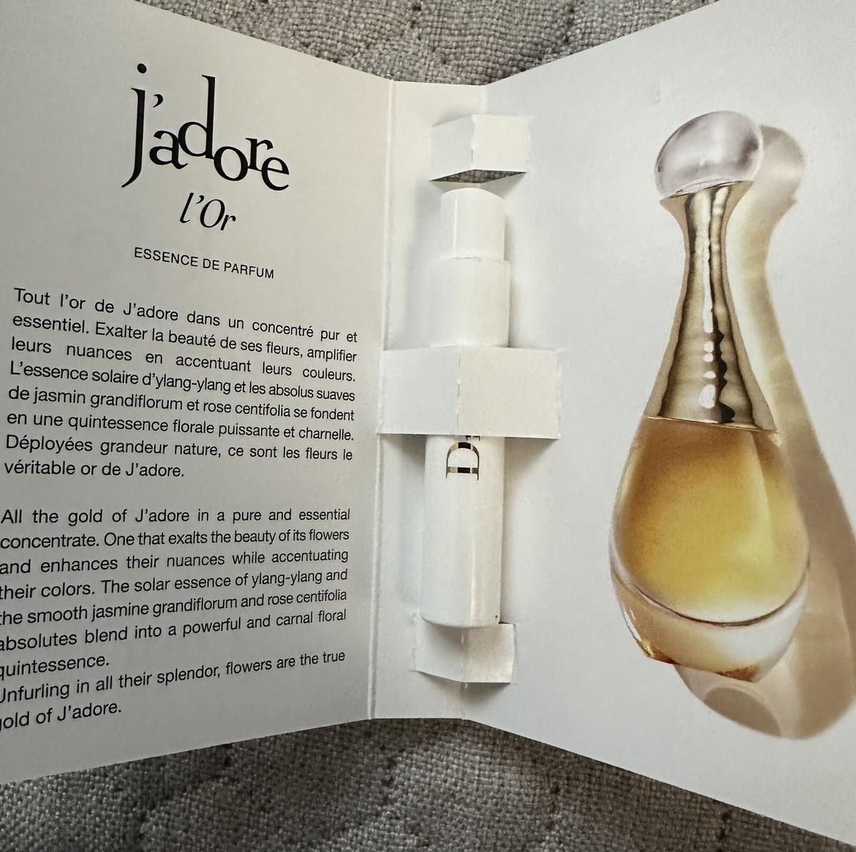 DIOR J'adore L'or Essence DE Parfum 1 Ml/ 0.03 Fl.OZ | eBay