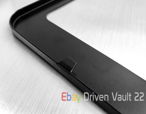 LINCOLN Custom Made Black Metal License Plate Frame  +Screw Caps - Изображение 3 из 4