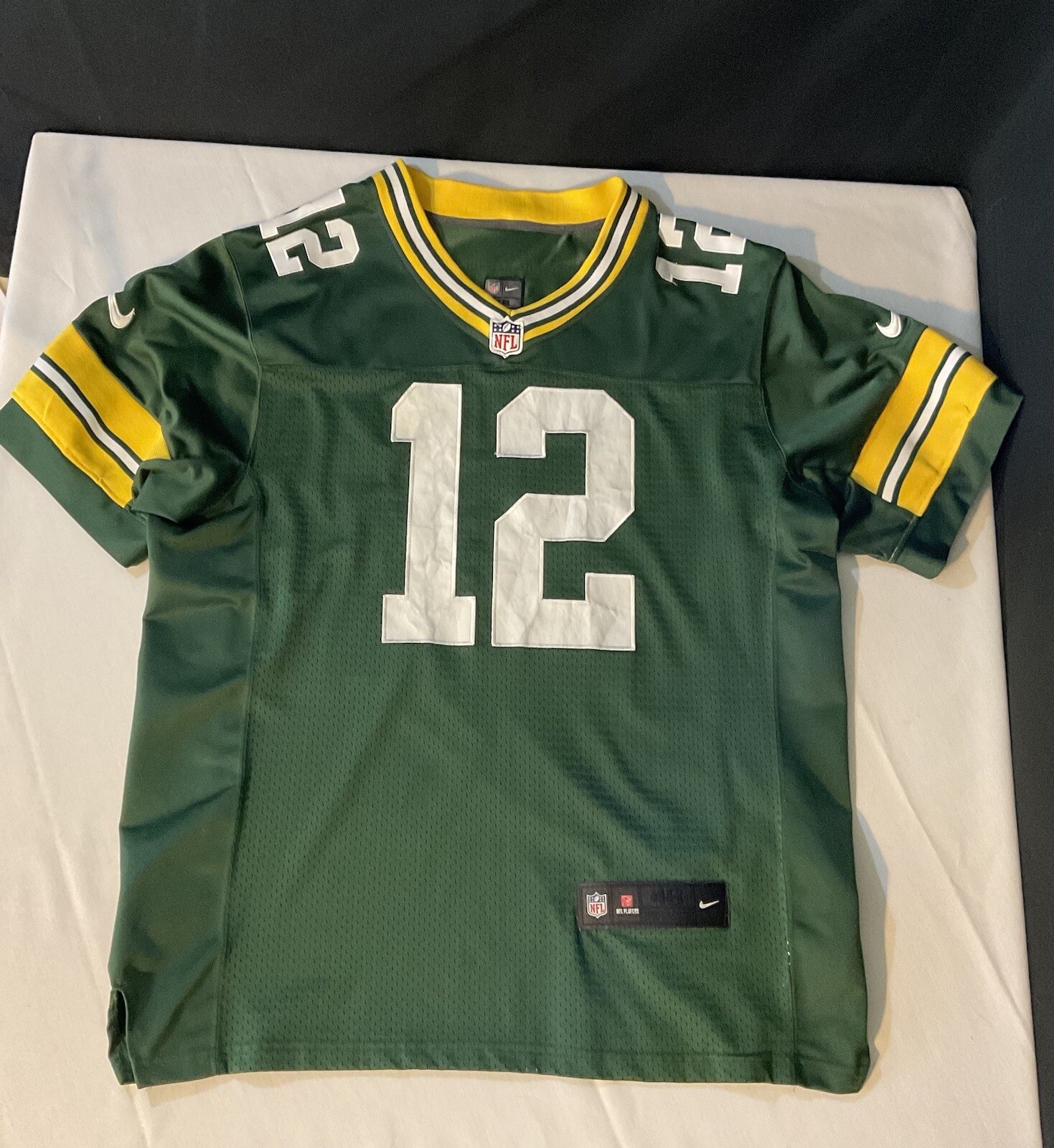 Nike Green Bay Packers Aaron Rodgers Stitched Mens Jersey Size 48 Green #12-image
