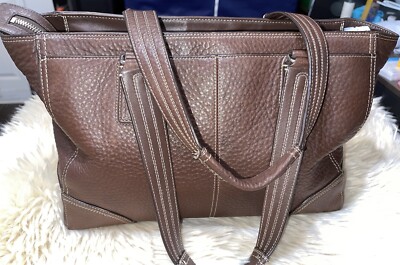 COACH Hamilton Bag In Smooth Leather バッグ Coach Large Hamilton Pebbled Leather Brown Shoulder Vintage