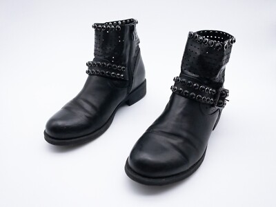 Bata Damen Ankle Boots Stiefelette Biker Boots schwarz Gr 39 EU Art 16743-98