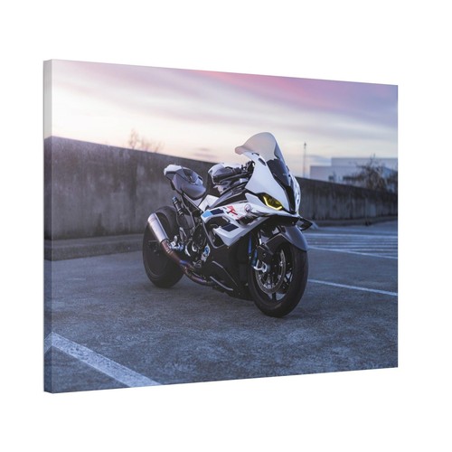 BMW Inspired S1000RR High Resolution Museum Quality Horizontal Canvas Print #036 - Picture 4 of 10