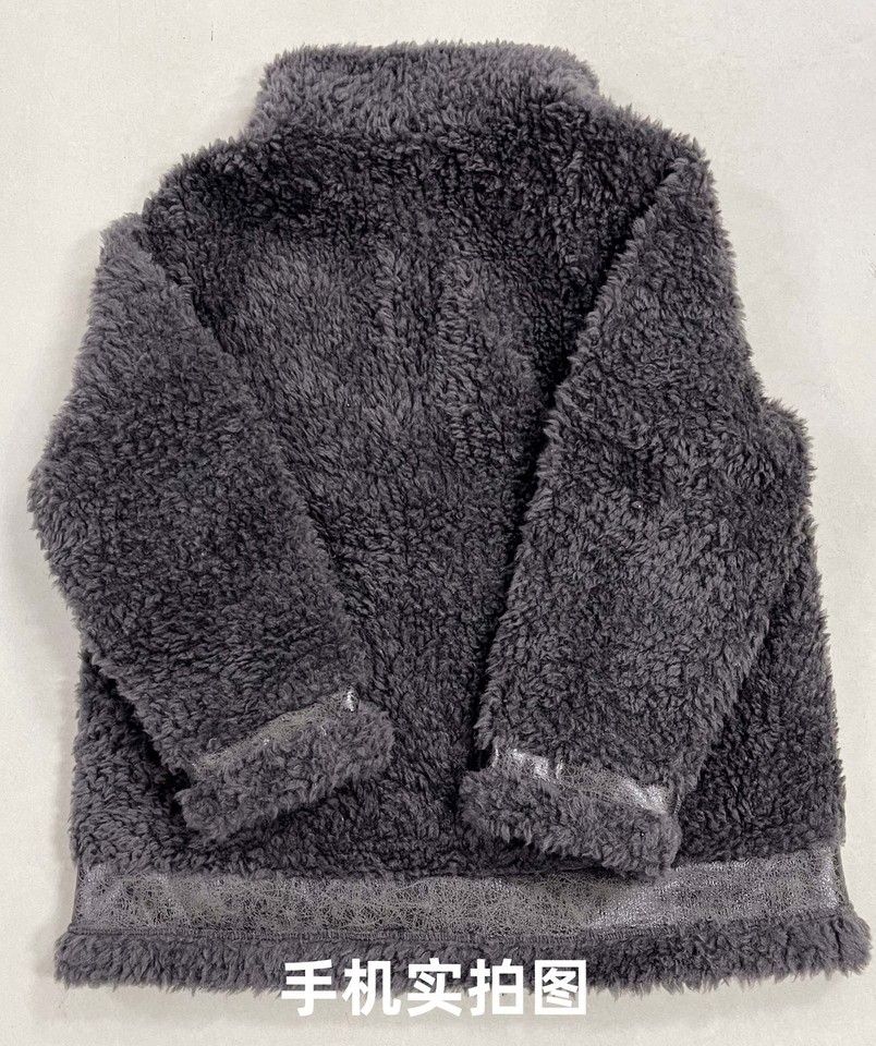 Womens 100 Wool Lamb Shearling Fur Short Coat Reversible Jacket