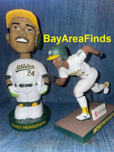 2024 Oakland A's Rickey Henderson Bobble Legs Bobblehead 2018 SGA Athletics Head