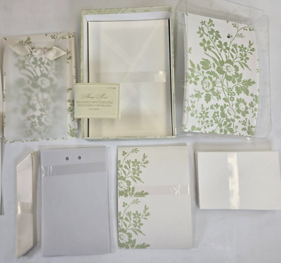 Wedding Invitation Kit DIY Printable Vellum Ivory & Green Floral Qty 25 FLAW