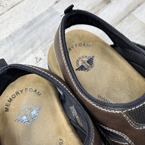 Dockers Searose Men Brown Fisherman Sandals Sz 10W Comfort Memory Foam 90-21379 - Picture 7 of 12