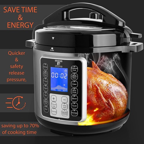 6 Qt Electric Pressure Cooker Electric Pot w/ Large LCD Display Slow Cooker image