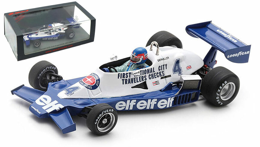 Spark S7236 Tyrrell 008 #4 3rd Argentine GP 1978 - Patrick Depailler 1/43 Scale