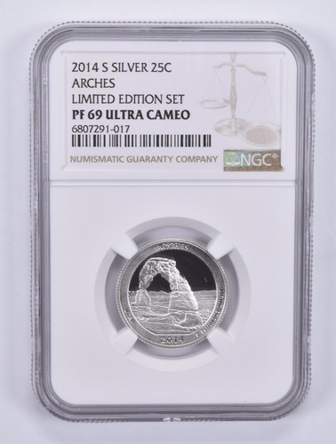 2014-S Quarter Silver Arches Limited Edition Set PF69 UCAM NGC
