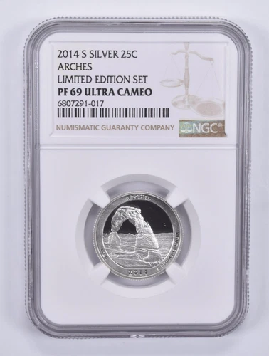 2014-S Quarter Silver Arches Limited Edition Set PF69 UCAM NGC