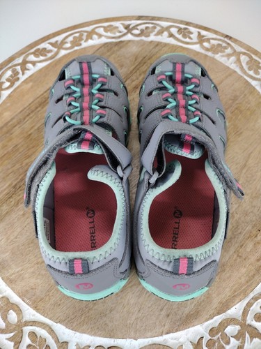 Merrell Select Grip Waterproof Girl's ML-G Hydro H20 Hiking TURQ Sandals 5 M - Picture 8 of 9