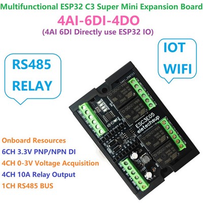RISC-V SOC Wi-Fi BLE Development Board ESP32 C3 Super Mini RS485 Relay Module