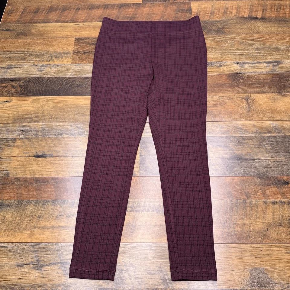 Legging Loft Mujer Mediano Borgoña Cuadros Elástico Nuevo  Foto 2 de 4