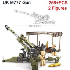 Military WW2 M777 Field Howitzer Cannon – Army Artillery Building Blocks Toy Set