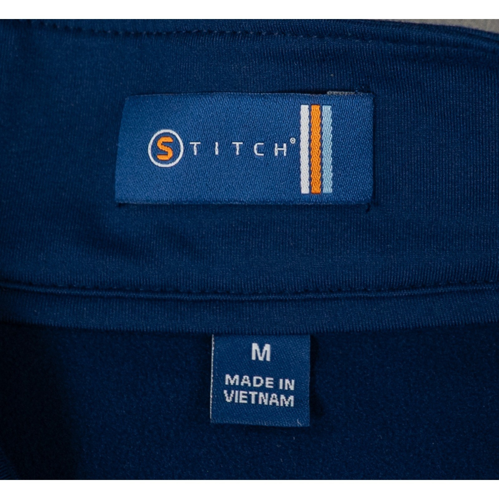 Stitch Mens Quarter Zip Pullover Performance Golf Shirt Navy Blue Size M image 2