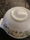 Vtg. Pyrex #443 Mixing Bowl Spring Blossom Crazy Daisy 2 1/2 Quart White Green