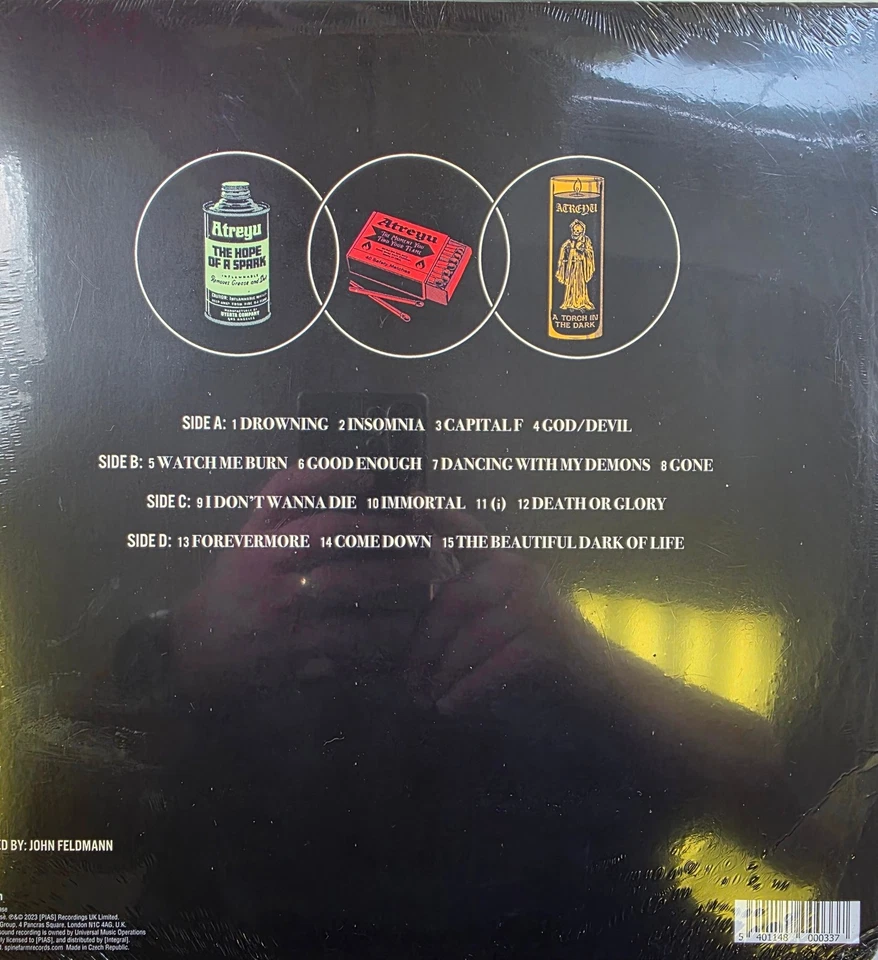 Atreyu The Beautiful Dark Of Life LP Album limited Clear Glow Vinyl Record 2023 - Image 3 of 4