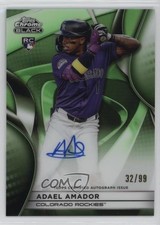 2025 Topps Chrome Black Green Refractor 32/99 Adael Amador #CBA-AA Auto 4l3