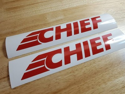 chief  frame machine 24x4.14'' DECALS STICKERS  RED (2)  VINYL  USA